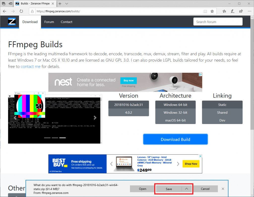 ffmpeg general step 3