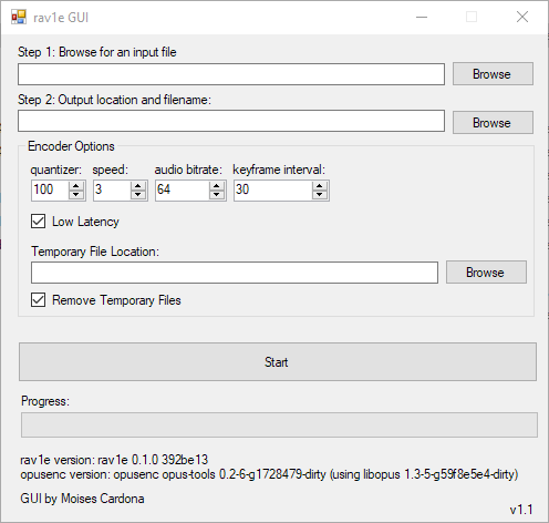 rav1e GUI 2018-11-01