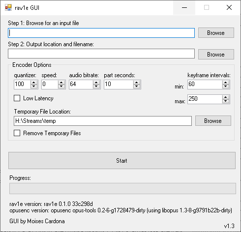 rav1e GUI 2018-11-28