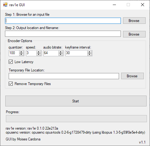 rav1e GUI 2018-11-08