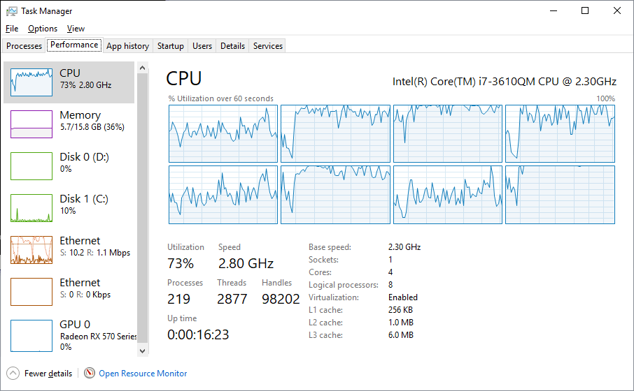 CPU Task Manager Cosmology@Home