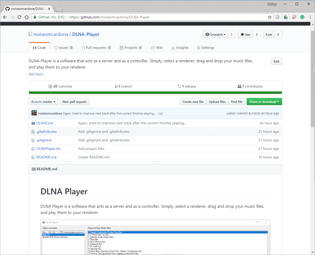 DLNA Player GitHub Repo