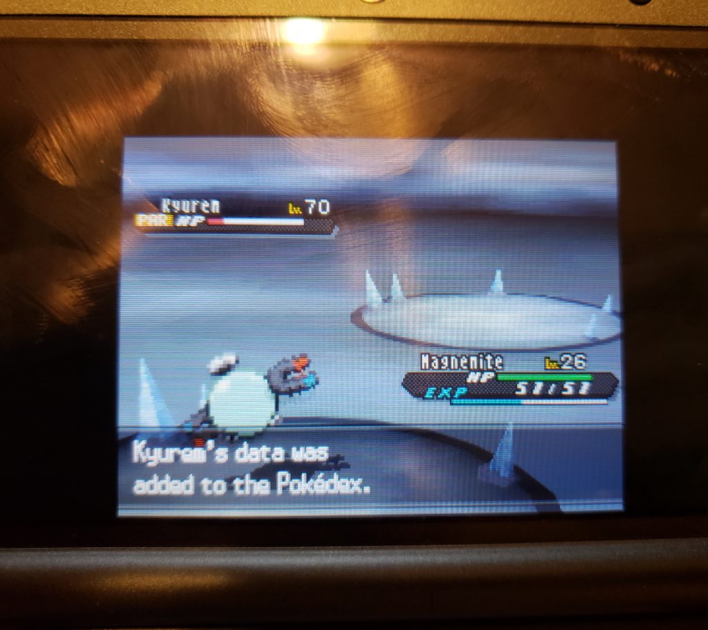 Pokemon Black 2 Caught Kyurem