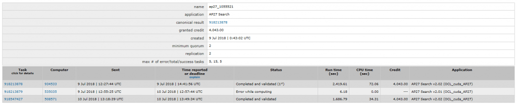 Primegrid Workunit