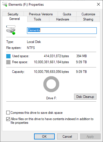 Shucked WD 10TB EMAZ Drive Properties