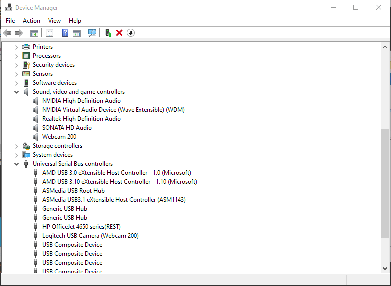 Hidizs Sonata HD Firmware in the Device Manager