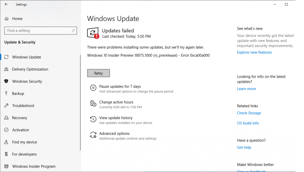 Installing Windows 10 Insider Preview 18875 12