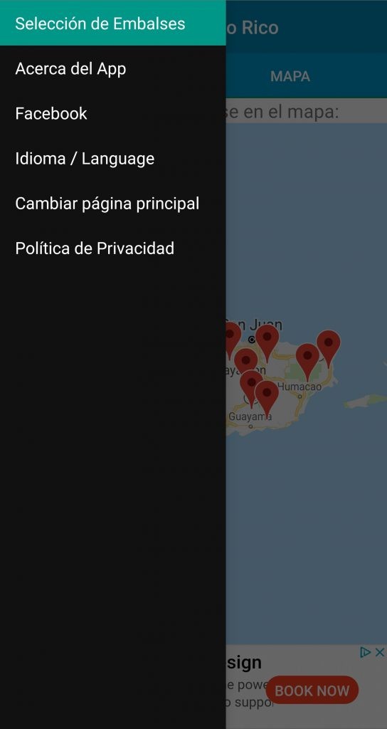 Menú Principal - Embalses de Puerto Rico