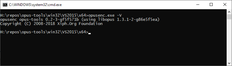 opus-tools compiled on May 4, 2019