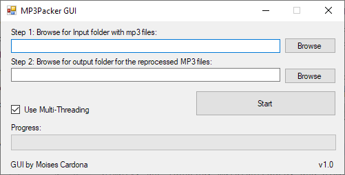 MP3Packer GUI v1.0