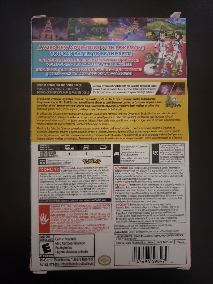 Pokémon Sword and Shield Double Pack - Back