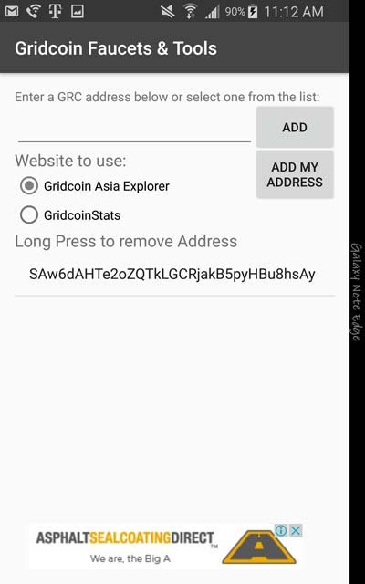 Gridcoin Faucets & Tools v1.3.2 Address Explorer