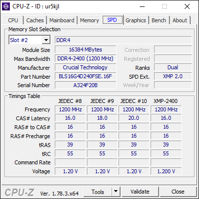AMD Ryzen 7 1700 3.6Ghz CPU-Z CPU Information 4