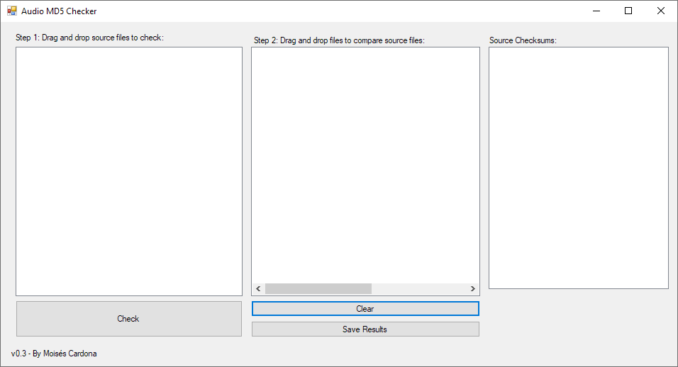 Audio MD5 Checker v0.3