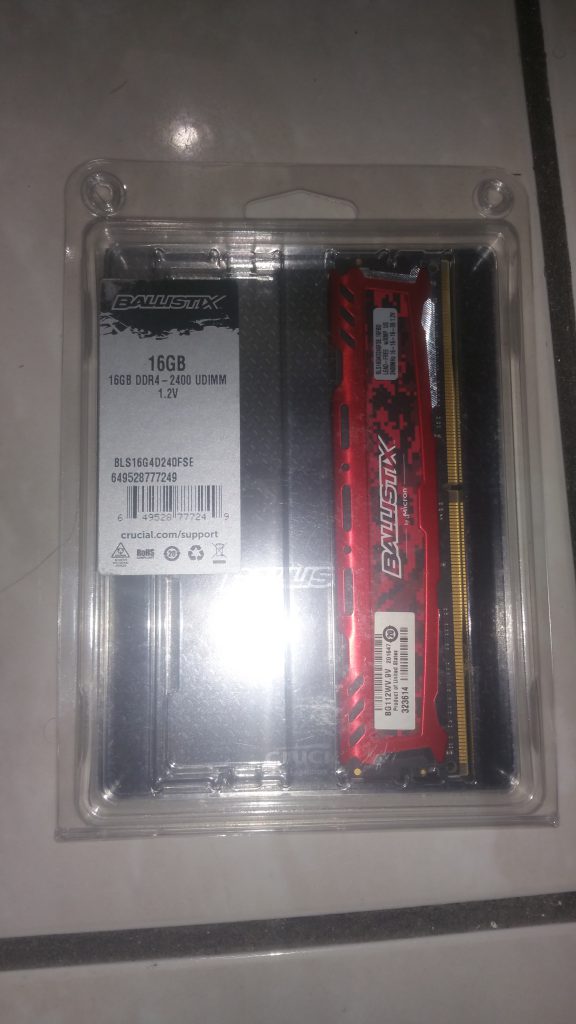 Crucial Ballistix 16GB DDR4 RAM