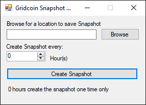 Gridcoin Snapshot Generator r1