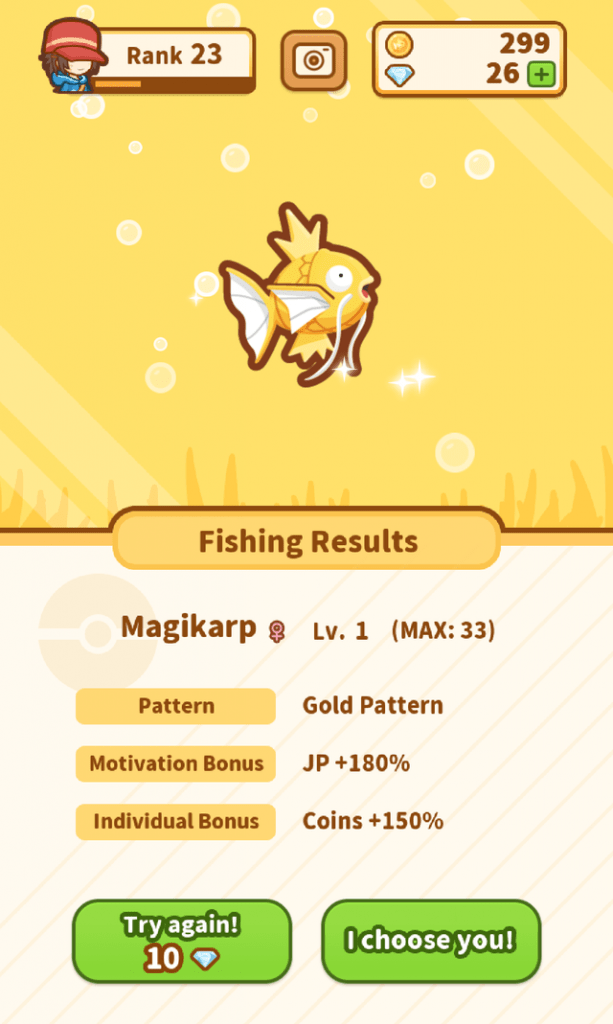 A Gold Magikarp!!! This is Generation 21