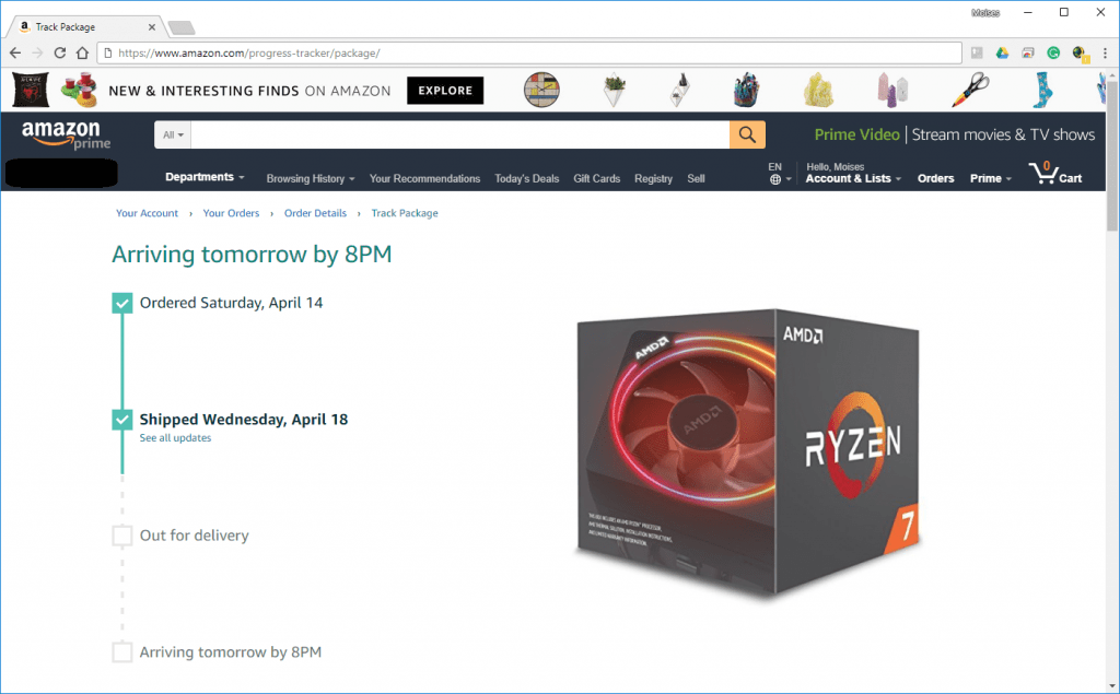 AMD Ryzen 7 2700X Shipped