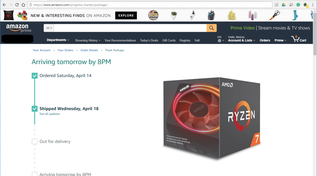 AMD Ryzen 7 2700X Shipped