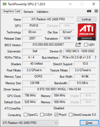 ATI Radeon HD 2400 PRO Overclock 1