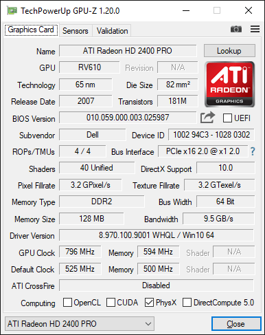 Ati mobility radeon hd discount 2400 xt driver windows 10