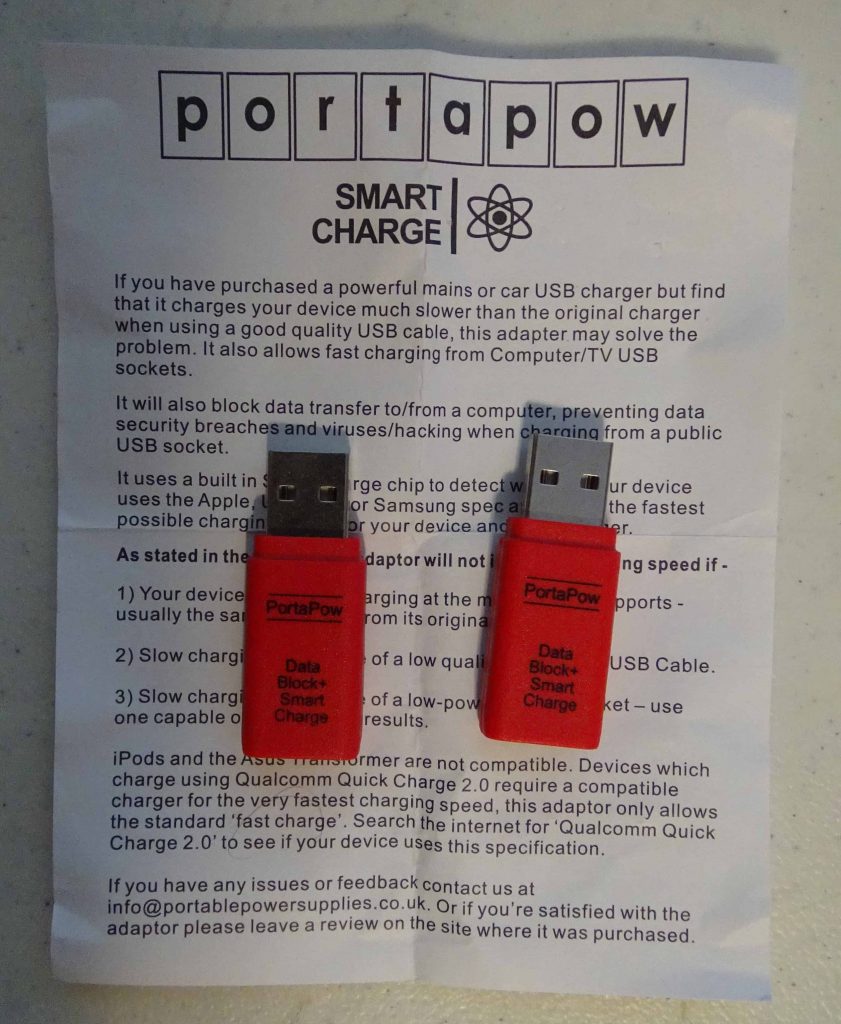 PortaPow Data Blocker USB Adapter with Smart Charge - 2