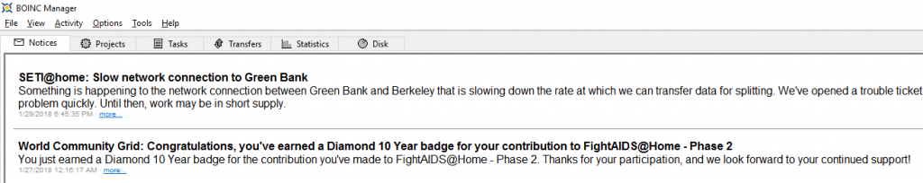 FightAIDS@Home Phase 2 Diamond 10 Year Badge BOINC Message