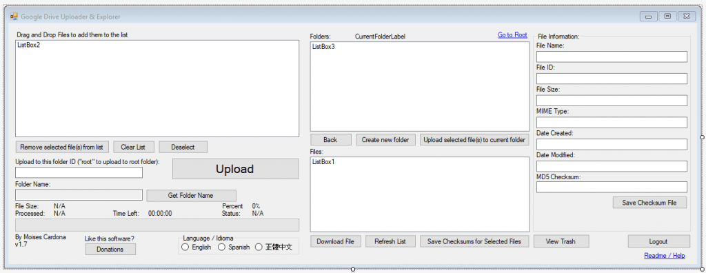 Google Drive Uploader & Explorer Tool v1.7
