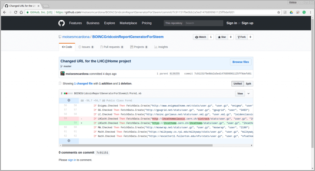 Gridcoin New Users Report generator fixed for the LHC@Home project