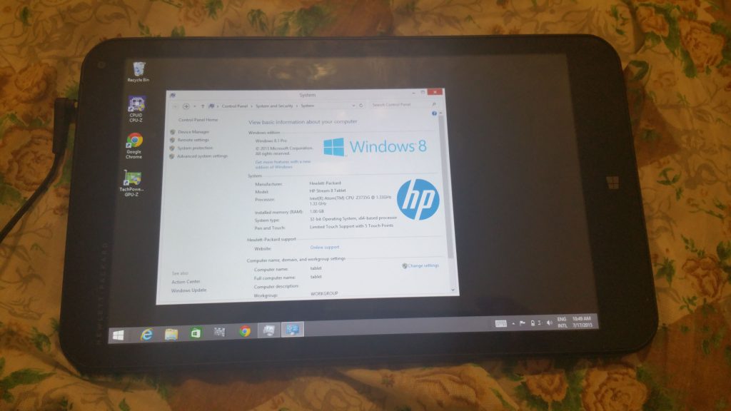 HP Stream 8 tablet