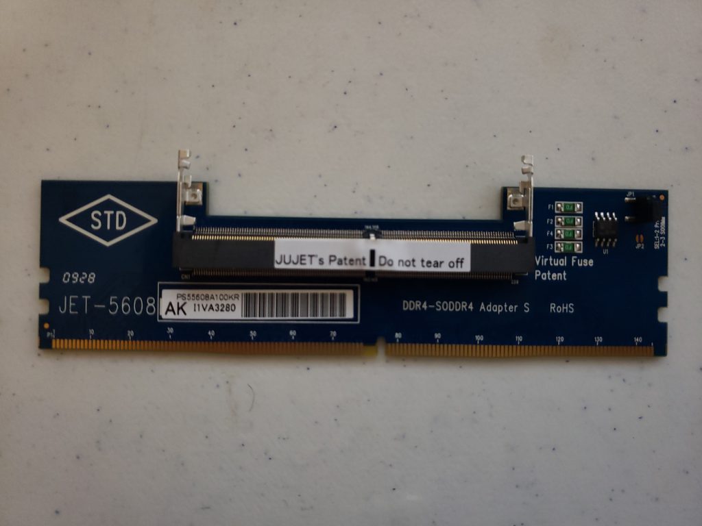 JET-5608AK DDR4 SODIMM to DIMM Adapter - 1