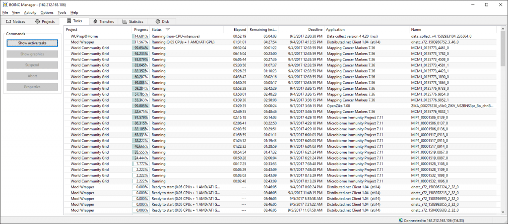 Microbiome Immunity Project - Ruby Badge BOINC Tasks