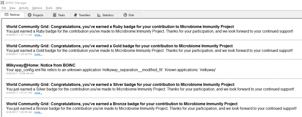 Microbiome Immunity Project - Ruby Badge Message