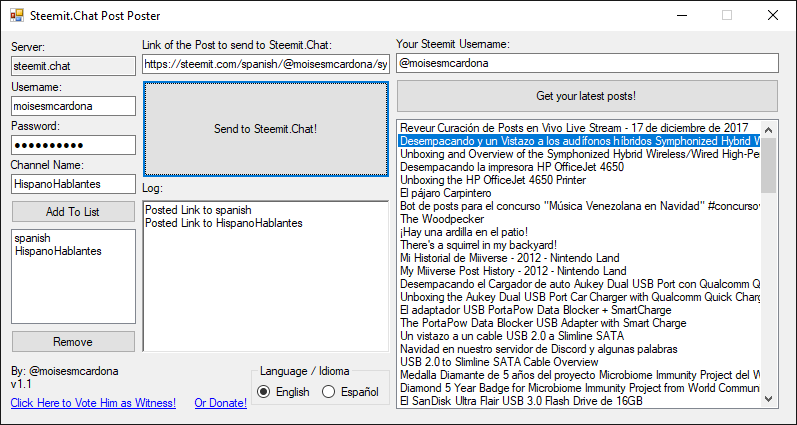 Steemit.chat Post Poster v1.1 - Spanish - 5