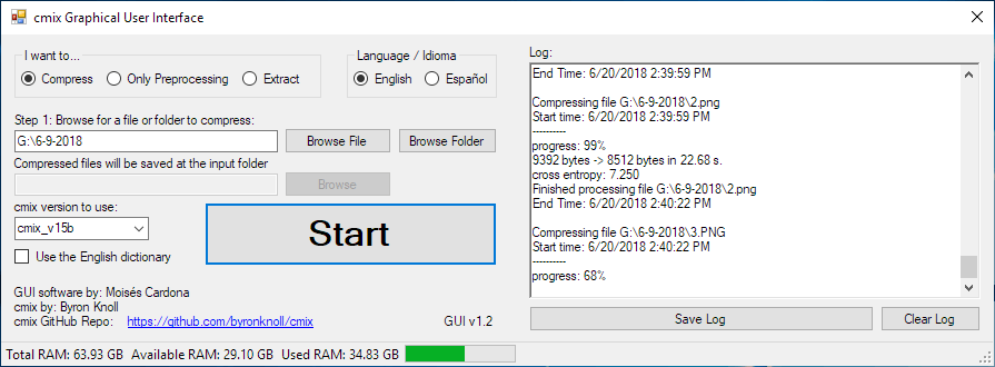 cmix GUI v1.2 - English