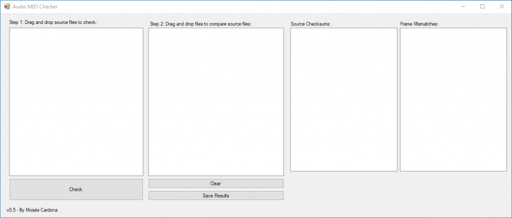 Audio MD5 Checker v0.5