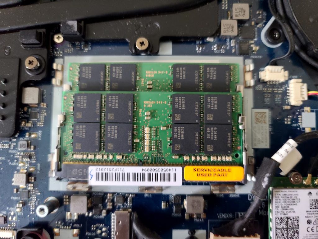 Samsung 32GB x2 RAM Modules in motherboard