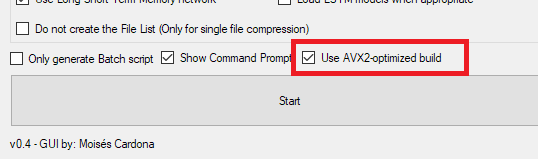 PAQCompress v0.4 AVX2 option