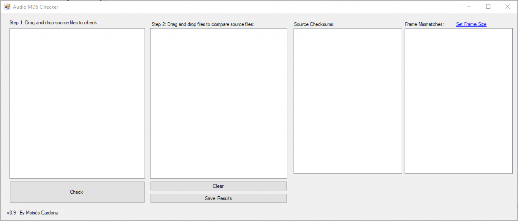 Audio MD5 Checker v0.9