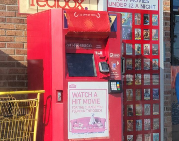 Redbox on a Dollar General in Cedar Key, Florida.