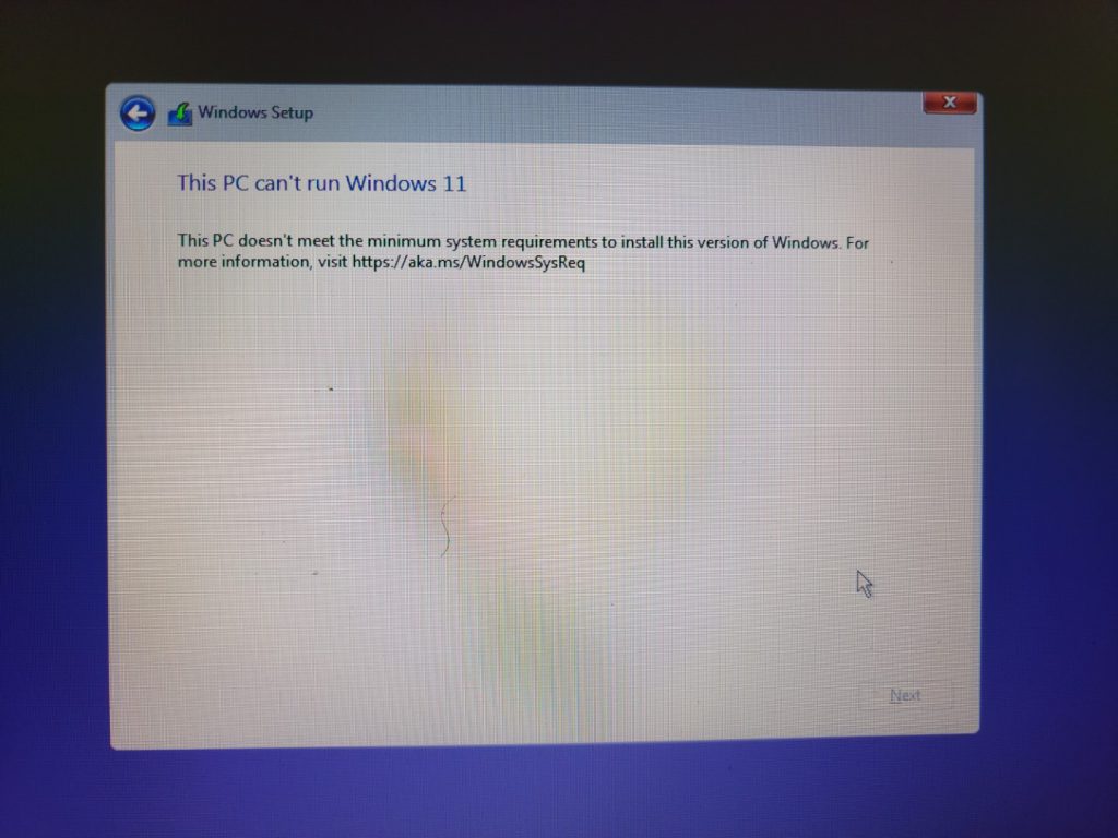 Attempting to install Windows 11 build 21996 4