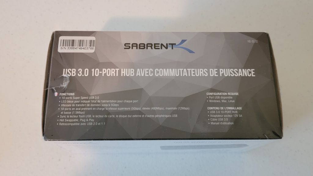 Sabrent 10-Port USB 3.0 Hub 2