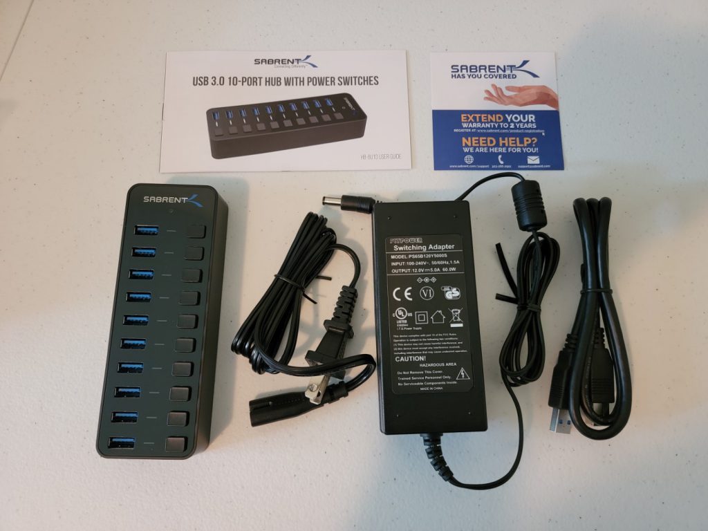 Sabrent 10-Port USB 3.0 Hub 14