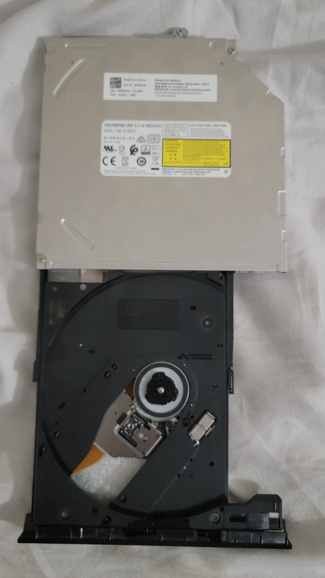 The LiteOn (PLDS) DU-8A5LH Optical Drive with tray opened.