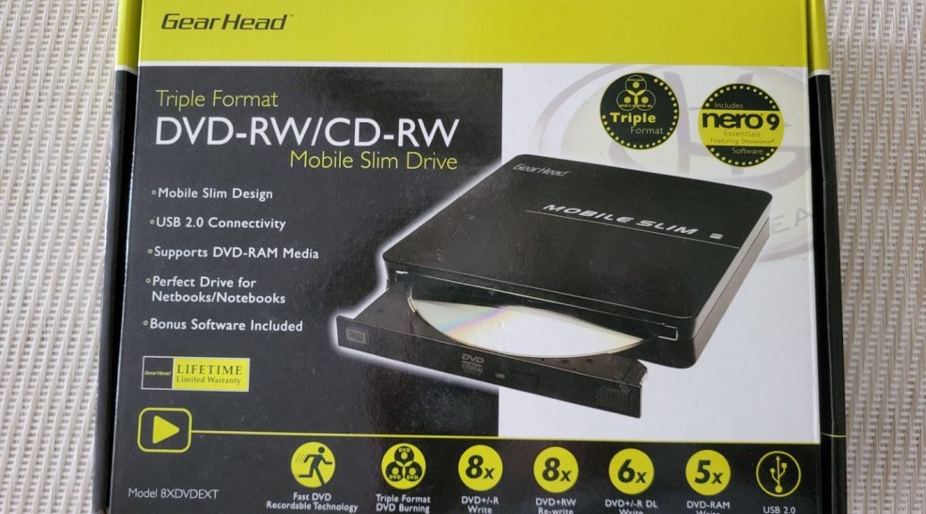 Gear Head Triple Format Mobile Slim External DVD Drive 1