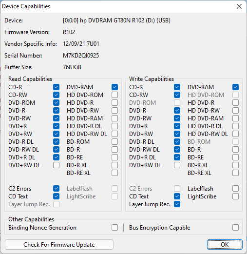 hp DVDRAM GT80N