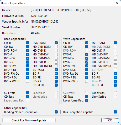 LG BP60NB10 capabilities