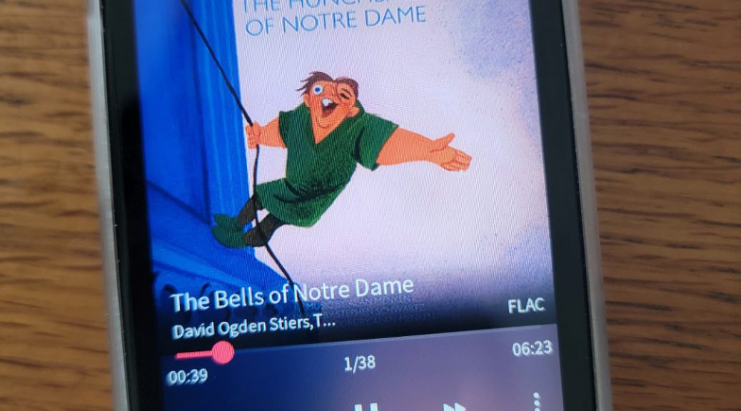 Walt Disney Records The Legacy Collection: The Hunchback of Notre Dame Album Streaming on Tidal on a Hiby R3 Pro Sabe Digital Audio Player.