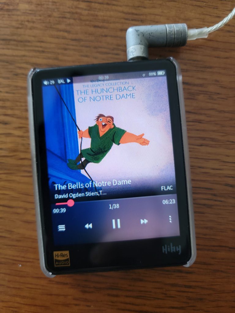 Walt Disney Records The Legacy Collection: The Hunchback of Notre Dame Album Streaming on Tidal on a Hiby R3 Pro Sabe Digital Audio Player.