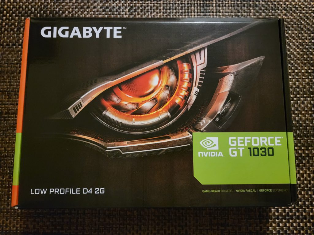 Gigabyte GV-N1030D4-2GL Nvidia Geforce GT 1030 Low Profile D4 2G DDR4 2GB Graphics Card - Box Front